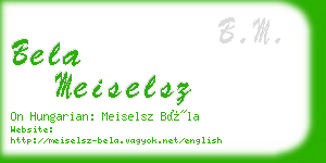 bela meiselsz business card